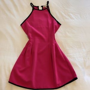 Perfect Barbie dress - hot Pink mini skater flare dress